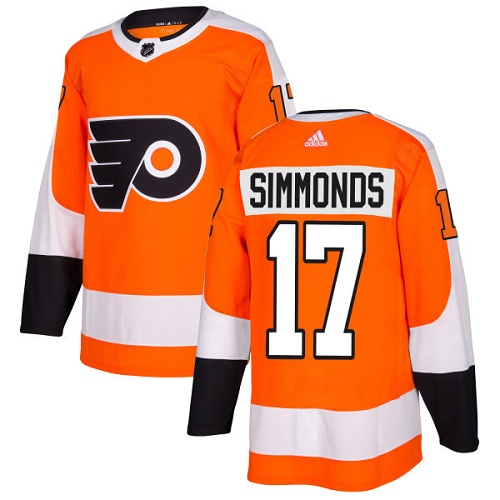 Adidas Men Philadelphia Flyers #17 Wayne Simmonds Orange Home Authentic Stitched NHL Jersey